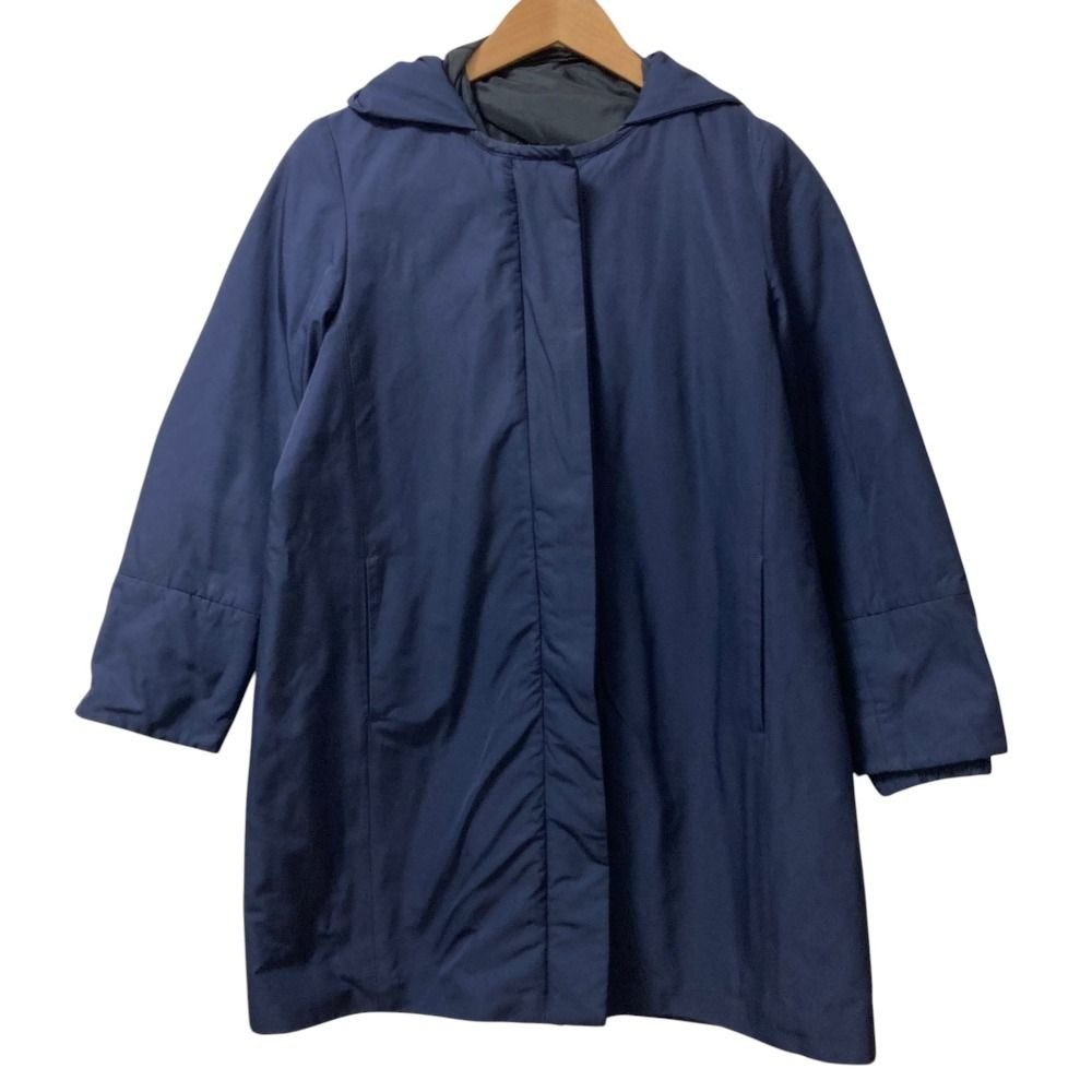 Max Mara Weekend Hooded Padding Coat 38 Navy