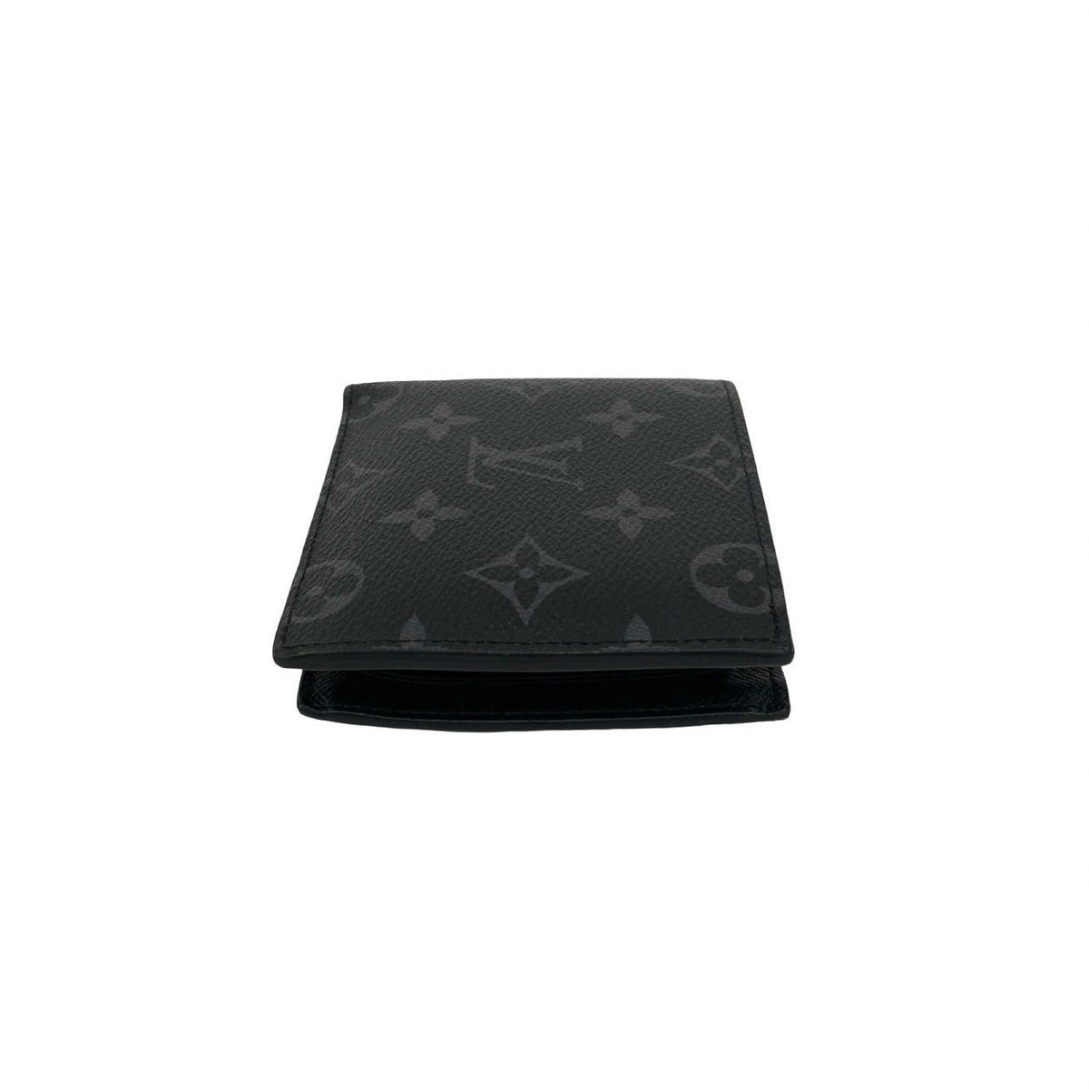 Louis Vuitton Portefeuille Marco NM Monogram Eclipse Bifold Wallet Black — view 5