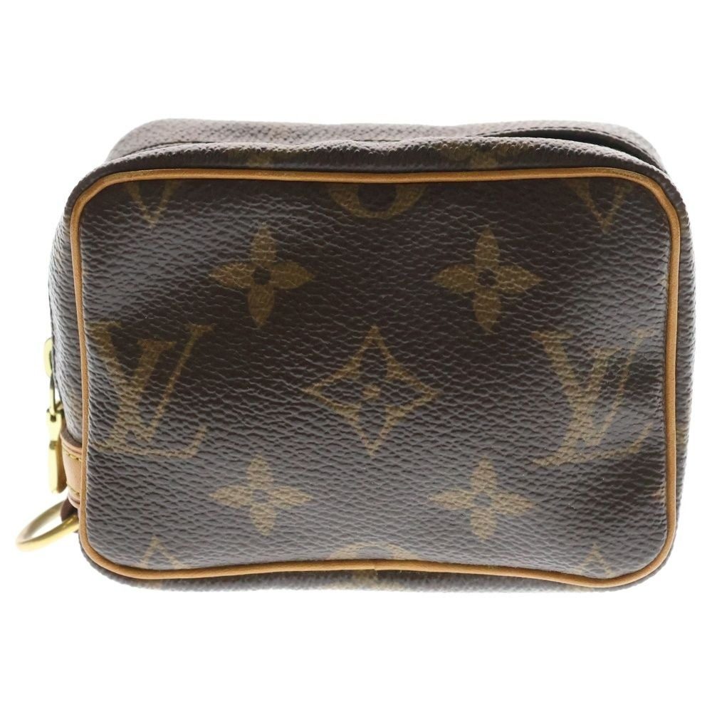 Louis Vuitton Monogram Trousse Wapiti Pouch Case Brown Leather Gold