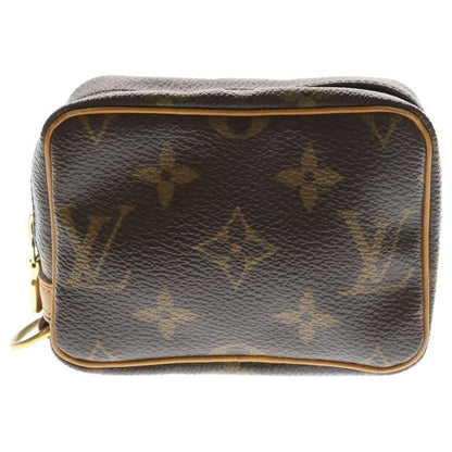 Louis Vuitton Monogram Trousse Wapiti Pouch Case Brown Leather Gold