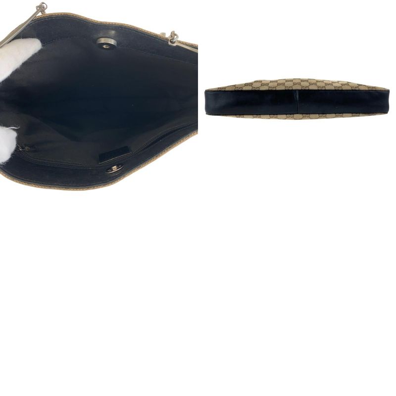 Gucci Brown Silver Hardware GG Canvas/leather 001 3181 Shoulder Bag Women 504849