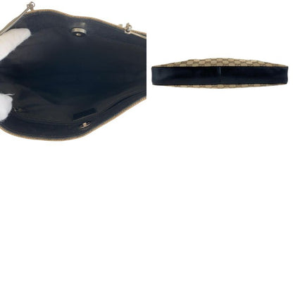 Gucci Brown Silver Hardware GG Canvas/leather 001 3181 Shoulder Bag Women 504849