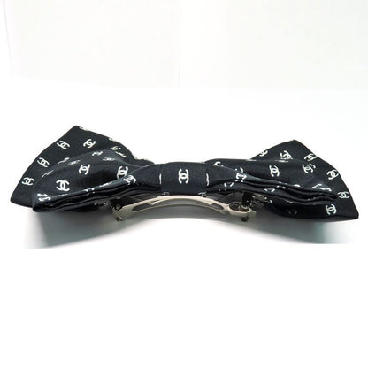Chanel Valletta Aaa821 25P Coco Mark Ribbon Black Silk Hair Accessory