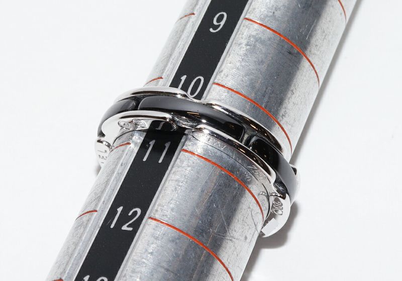 Chanel Ring 18K White Gold Black Ceramic J12 Ultra Collection Ring Small Model