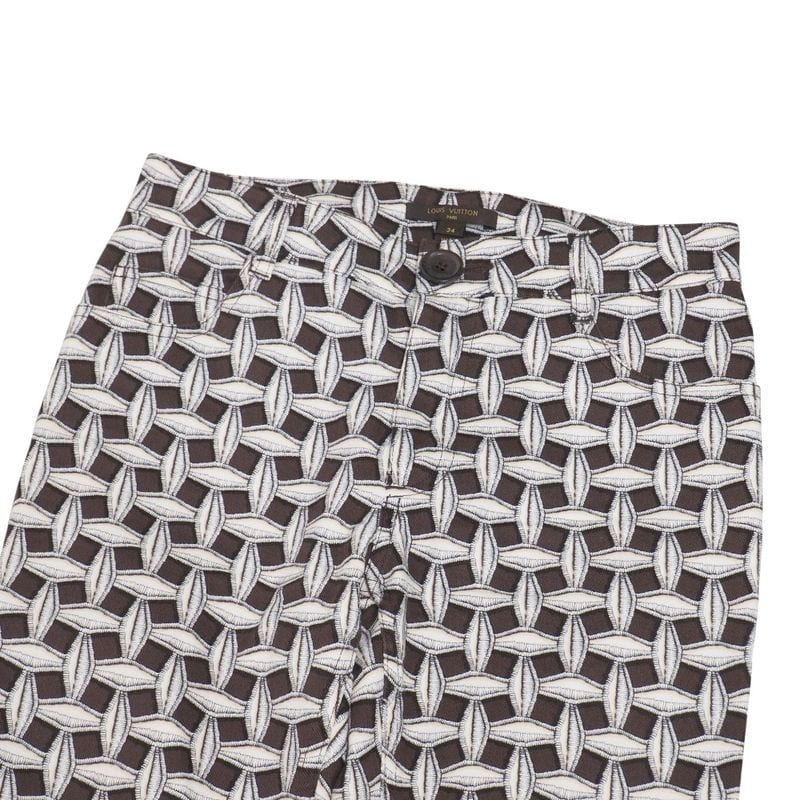 Louis Vuitton Pants Size 34 All Over Patterned Straight Stretch Cropped Pants