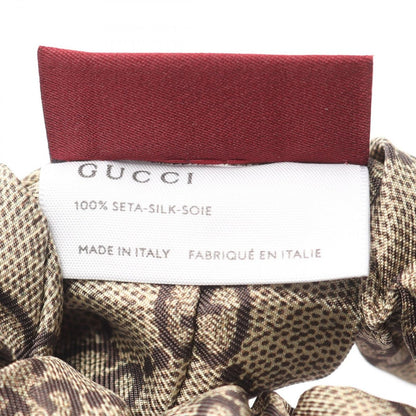 Gucci GG Pattern Scrunchie Silk Beige Brown — view 3