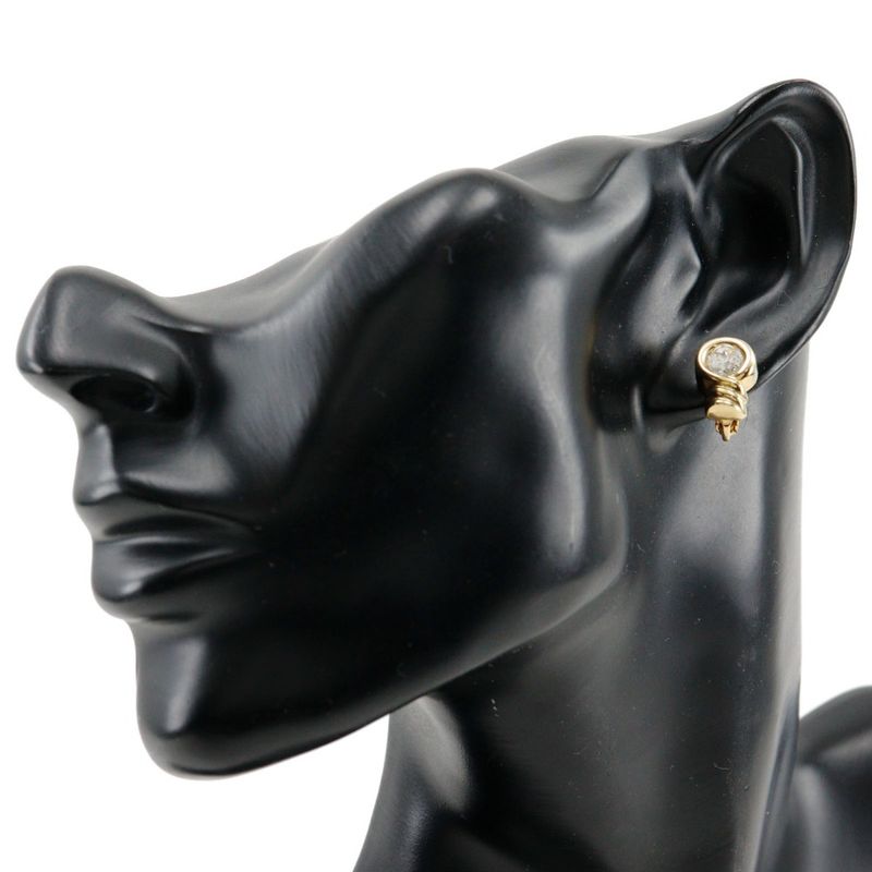 [dior] Christian Dior Vintage Gold Plated And Rhinestone Ladies 5.4g Earring