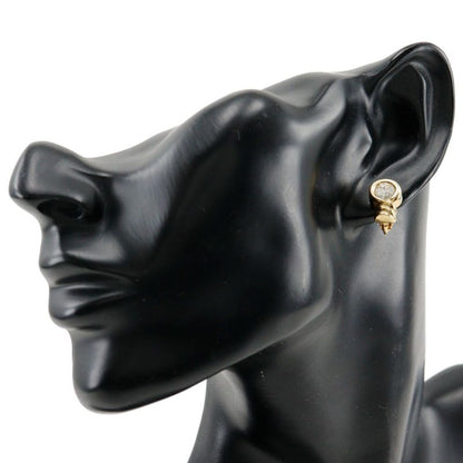 [dior] Christian Dior Vintage Gold Plated And Rhinestone Ladies 5.4g Earring