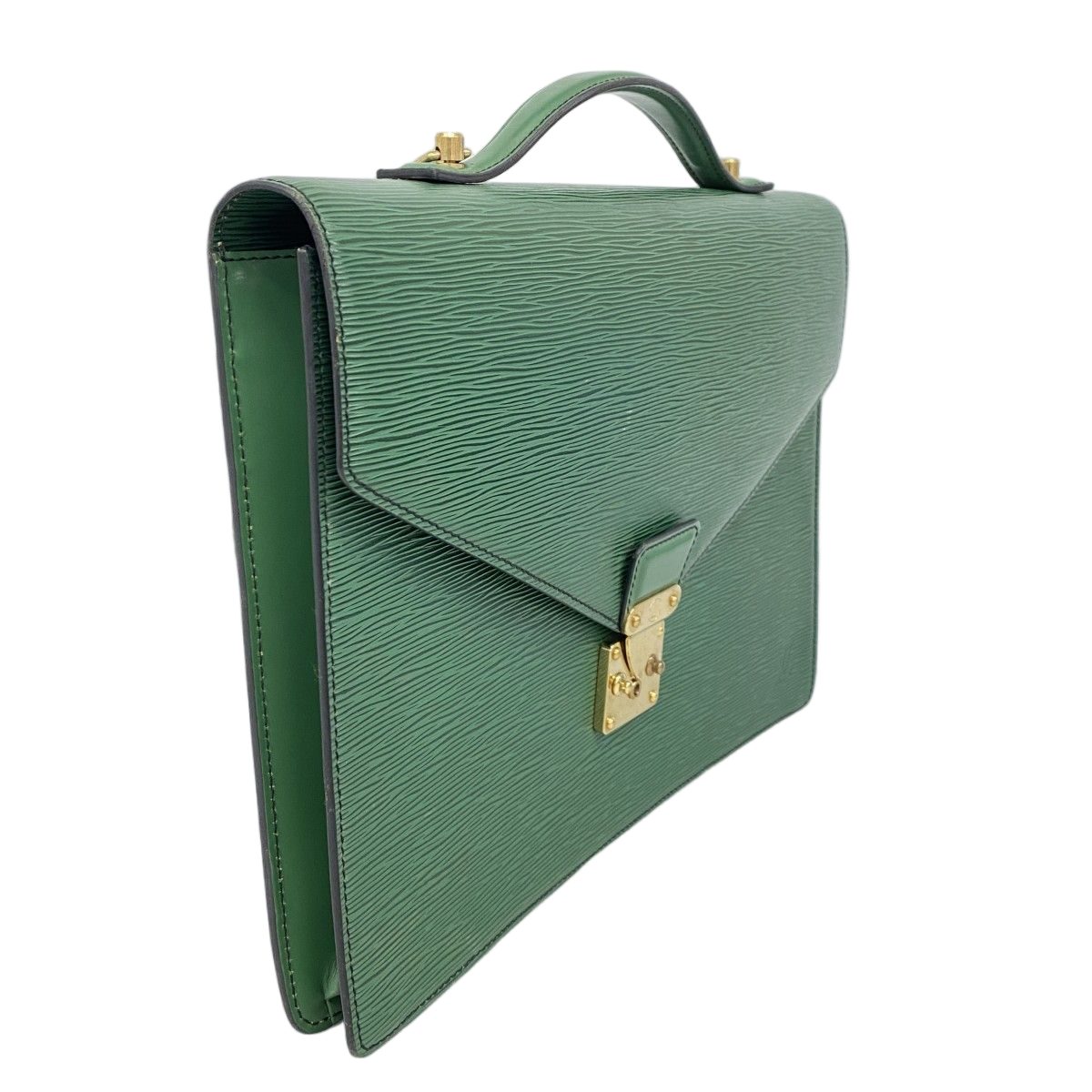 Louis Vuitton Briefcase Epi Porte Documents Bandouliere Borneo Green — view 2