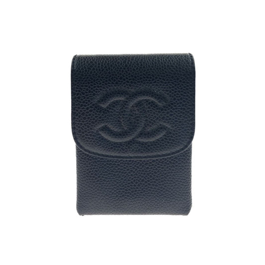 Chanel Caviar Leather Iqos Case Cigarette Black