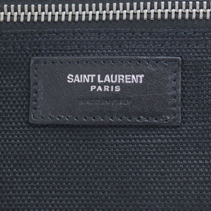  Saint Laurent Paris 509415 Rive Gauche Logo Canvas Leather Tote Bag Beige