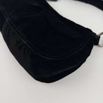 Prada Shoulder Bag Black Velvet Vintage — view 10
