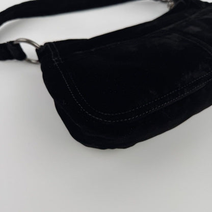 Prada Shoulder Bag Black Velvet Vintage — view 11