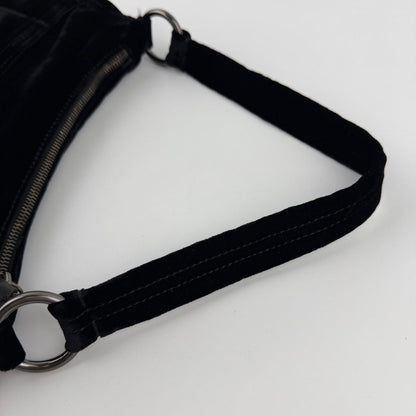 Prada Shoulder Bag Black Velvet Vintage — view 13