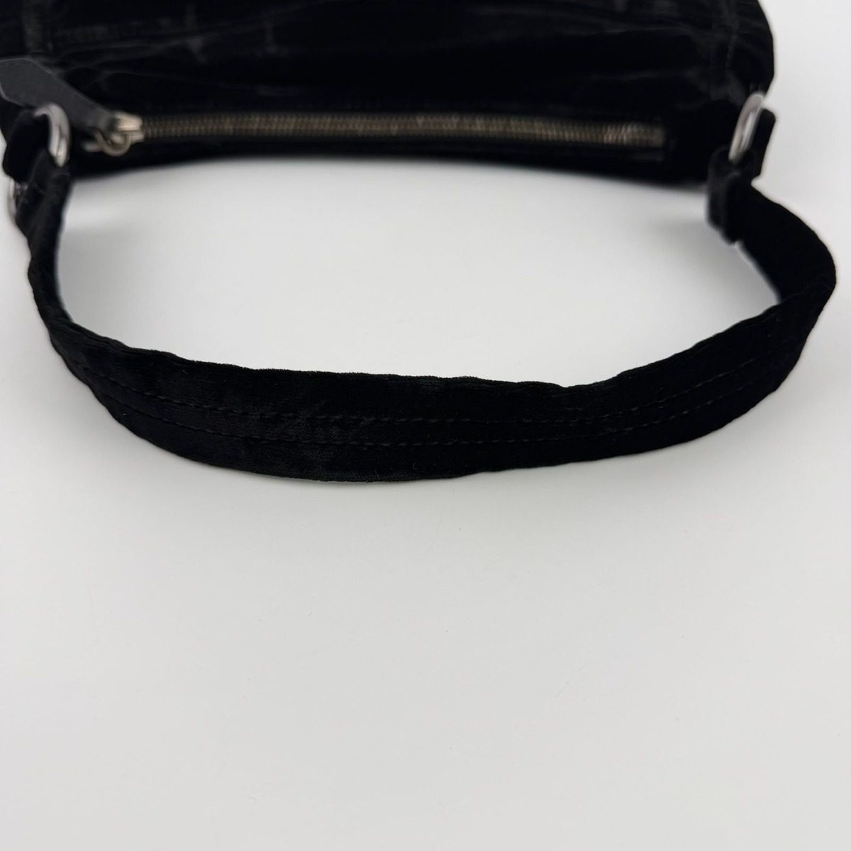 Prada Shoulder Bag Black Velvet Vintage — view 15