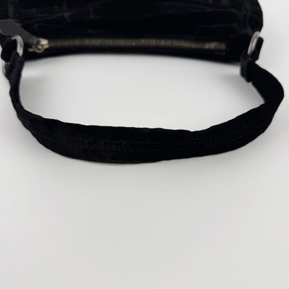 Prada Shoulder Bag Black Velvet Vintage — view 15