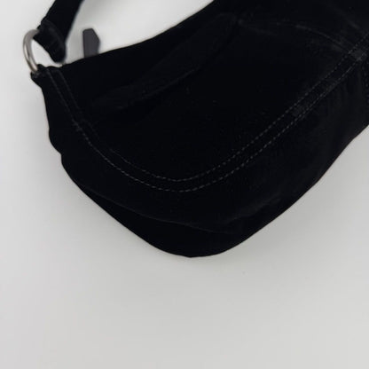 Prada Shoulder Bag Black Velvet Vintage — view 9