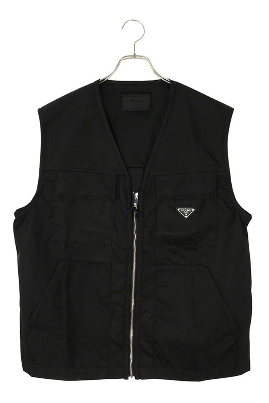 Prada Sgc261 Re-nylon Triangular Plate Nylon Vest Men 50
