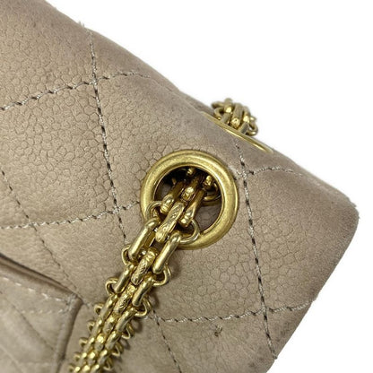 Chanel Shoulder Bag Matelasse /255 Beige Double Flap / Gold Hardware / Mademoise
