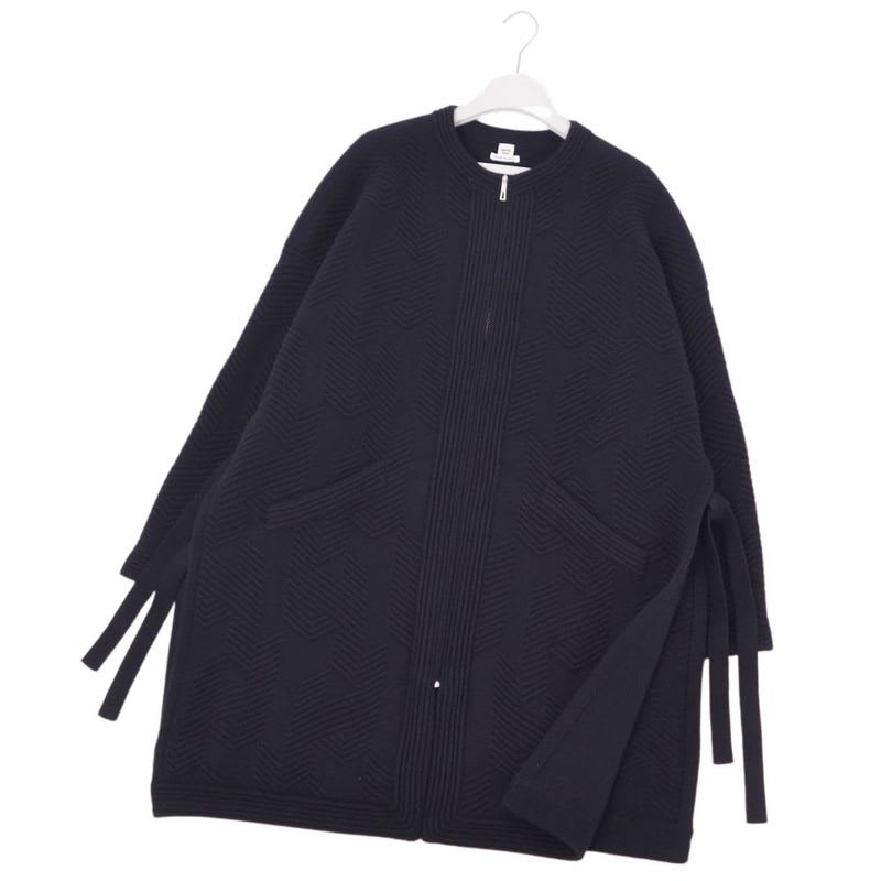 Hermes Coat 23 AW Long Wool Knit