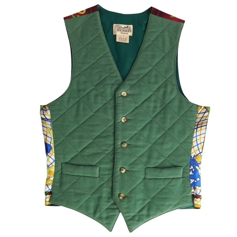 Hermes Vest Gilet All-Over Silk Vintage