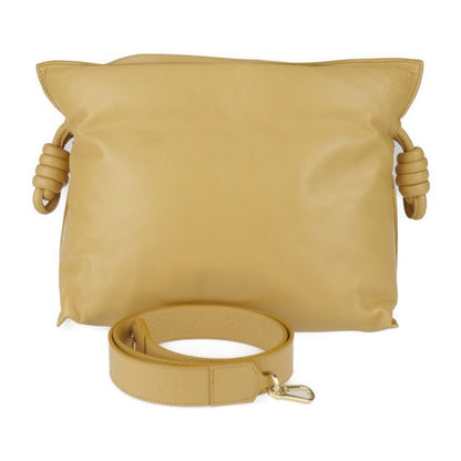 Loewe Flamenco Clutch Puffer Shoulder Bag A411 Fc1 X67 Calfskin Leather Camel