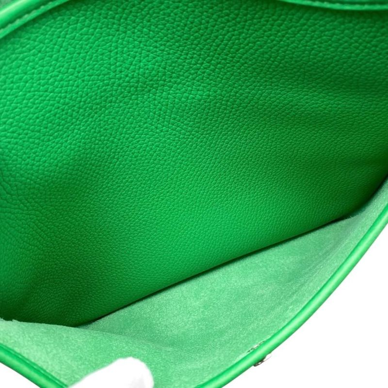 Hermes Shoulder Bag Evelyn PM Evelyn W Engraved Taurillon Clemence Vert Yucca