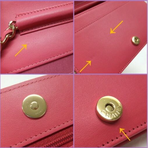 Chanel Chain Wallet Quilted Lambskin Pink Gold 8 Digits 19 X — view 8
