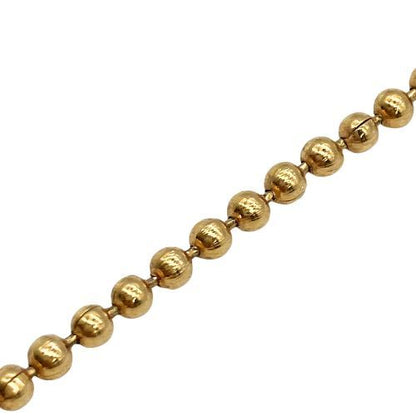 Christian DIOR Necklace Gold Plated Ball Chain Gold Plated Ball Chain Coin