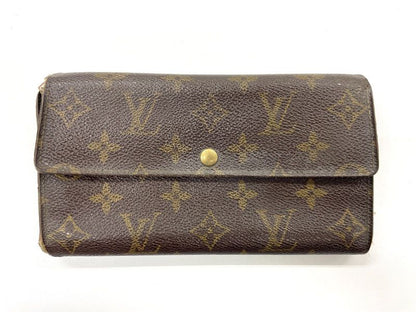 Louis Vuitton Monogram Pochette Portmonnais Cles Di Long Wallet M61725 Brown