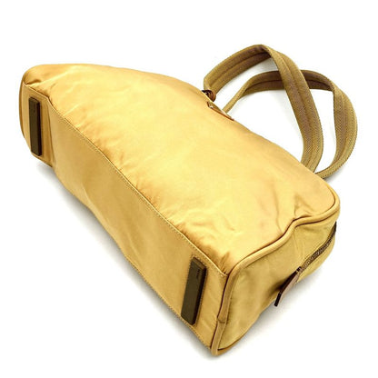 Prada Handbag Tote Bag Nylon Beige With Key Women Men Fashion