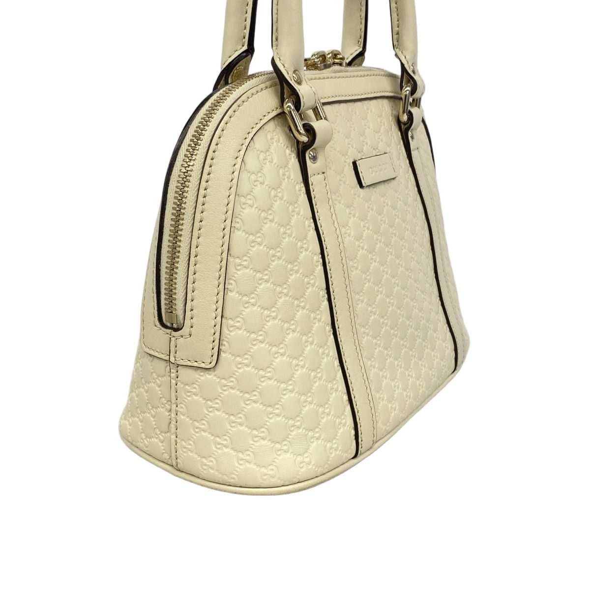 Gucci Handbag Micro Guccissima Leather White Champagne Gold 2-Way Bag — view 2
