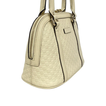 Gucci Handbag Micro Guccissima Leather White Champagne Gold 2-Way Bag — view 2
