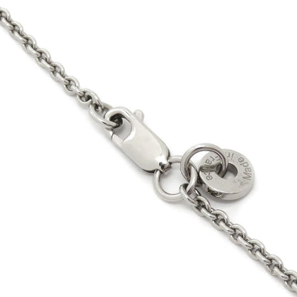 Hermes Necklace Col H Pendant Metal Lacquer Gray and Silver Hardware Horn Motif