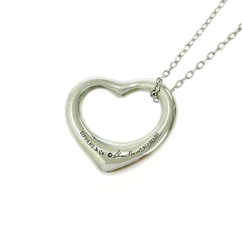 Tiffany & Co Tiffany & Co Silver Elsa Peretti Open Heart Necklace 2.8g 925