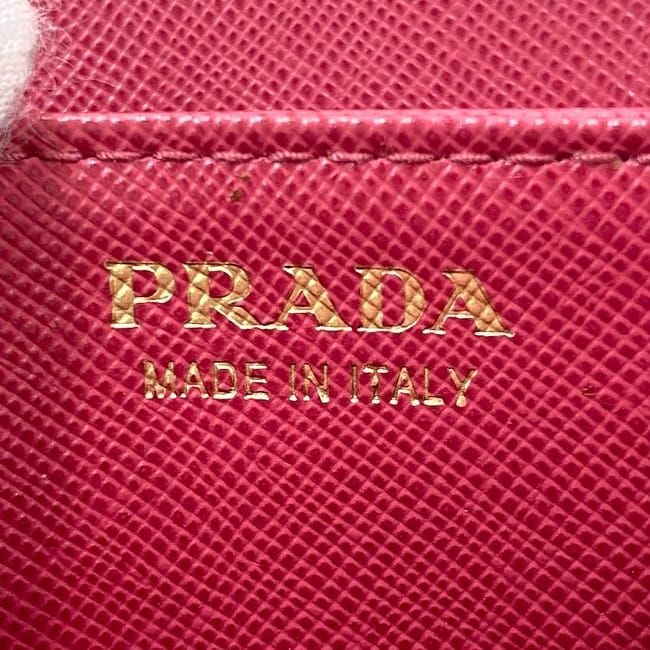 Prada Coin Case Pink 1m0268 Excellent Condition Coin Purse Saffiano