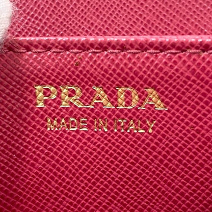 Prada Coin Case Pink 1m0268 Excellent Condition Coin Purse Saffiano
