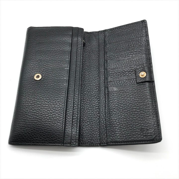 Gucci Inter Locking Leather Bifold Wallet Black