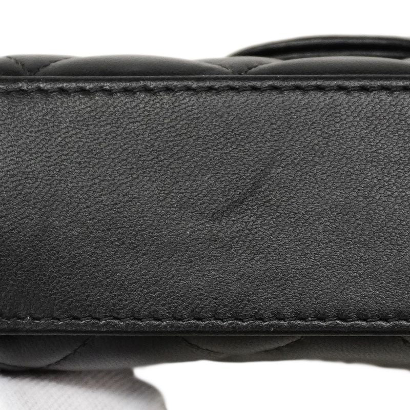 Chanel Shoulder Bag Matelasse Chain Lambskin Black Chien Pan Gold Hardware 2way