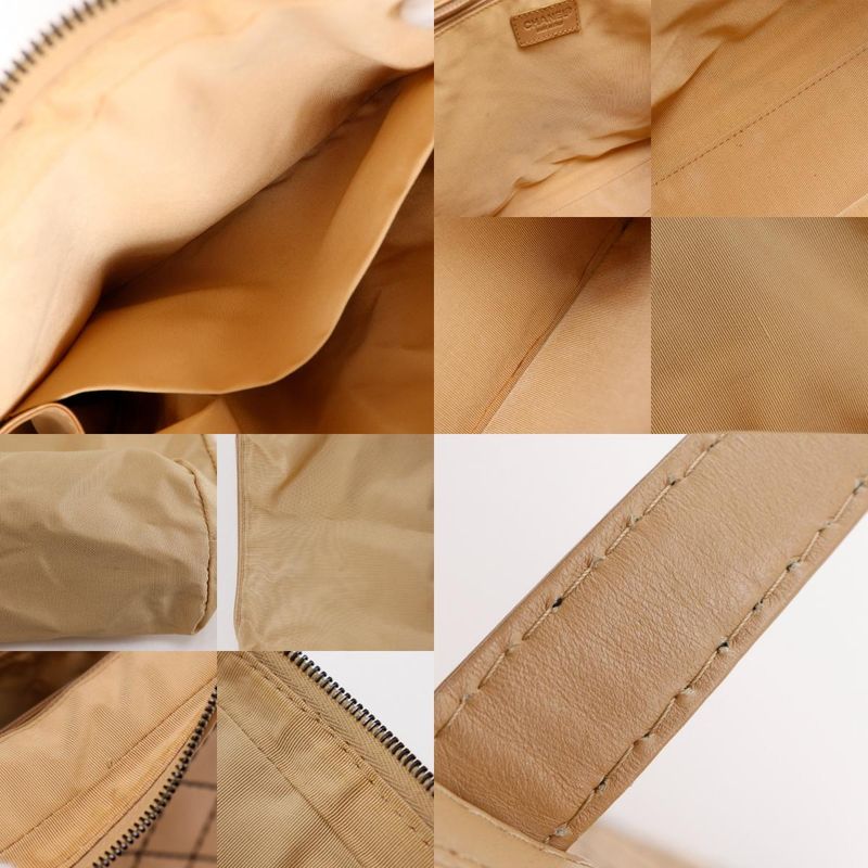 Chanel Wild Stitch A14693 Calf Beige Women's Tote Bag