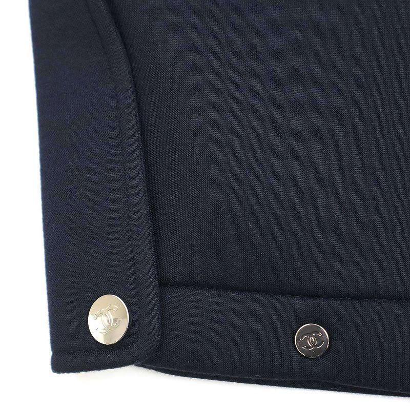 Chanel 2015 Coco Mark Stitch Bonding Jersey Pants P52118k06756 Aw003 Navy 38