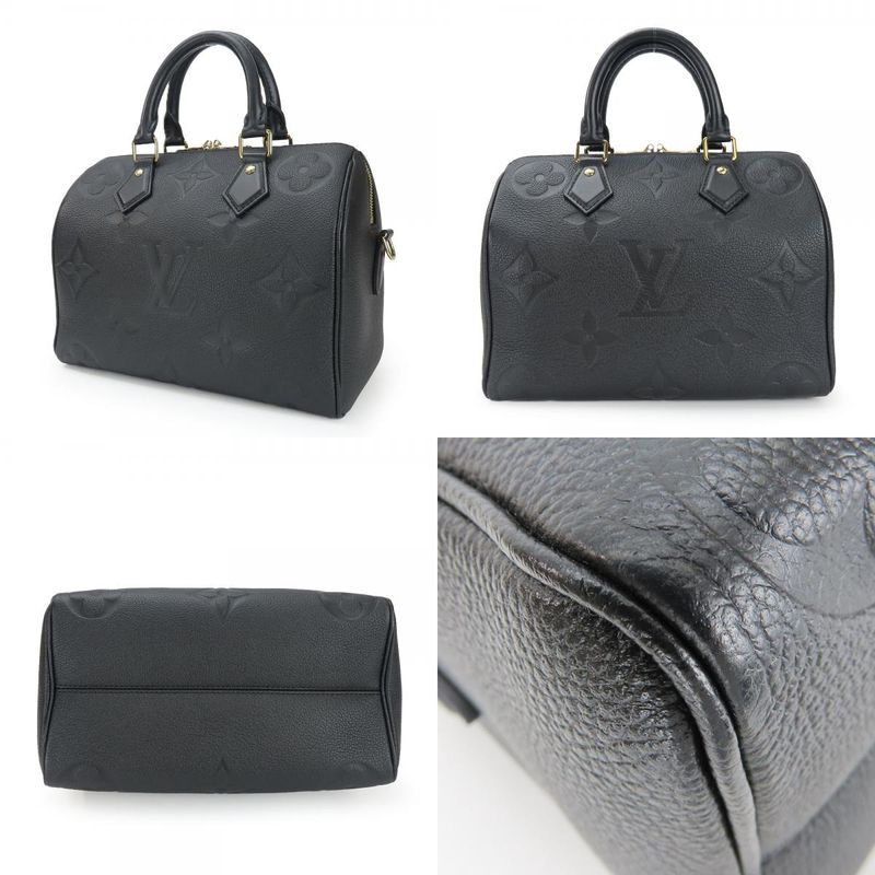 Louis Vuitton Handbag Speedy M58951 Bandoliere 25 Monogram Empreinte Noir Black