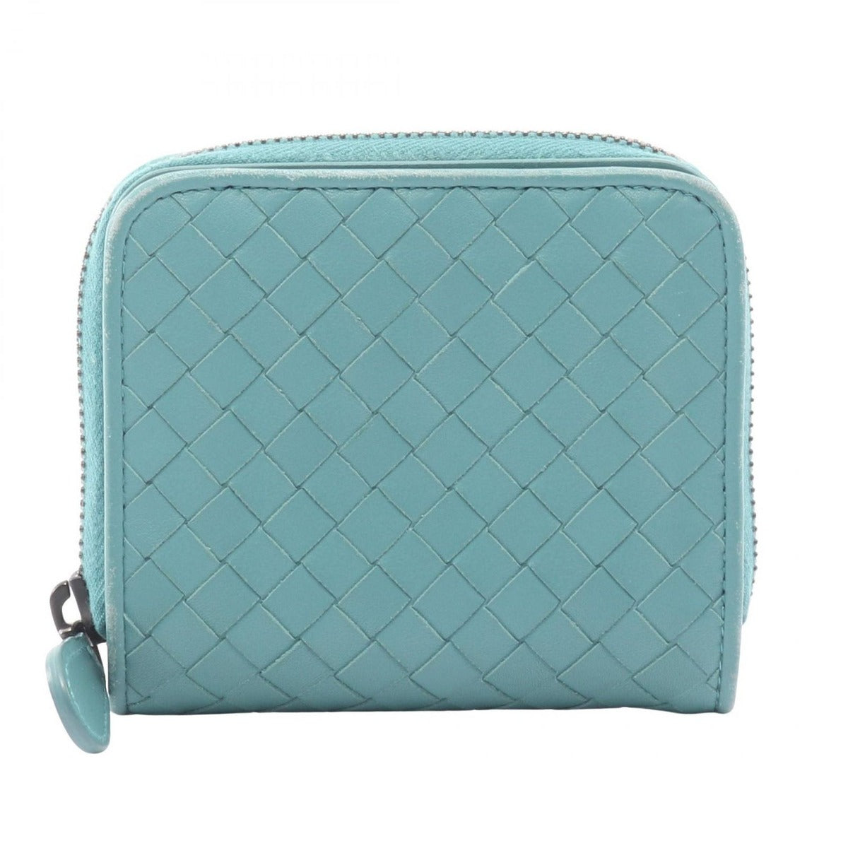 Bottega Veneta Bifold Wallet Intrecciato Light Blue Leather