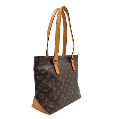 Louis Vuitton Cabas Piano Monogram Leather Brown Tote Gold — view 2