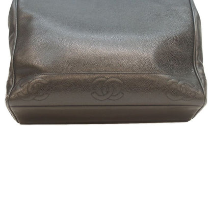 Chanel No 2 Black Caviar Skin Ghardware Triple Coco Chain Tote Chain Shoulder