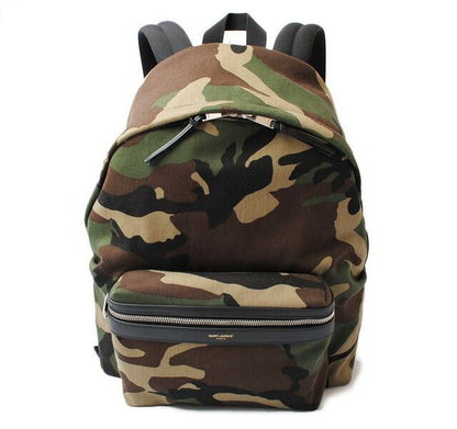 Saint Laurent Backpack YSL Saint Laurent City Camouflage Army Green 435988