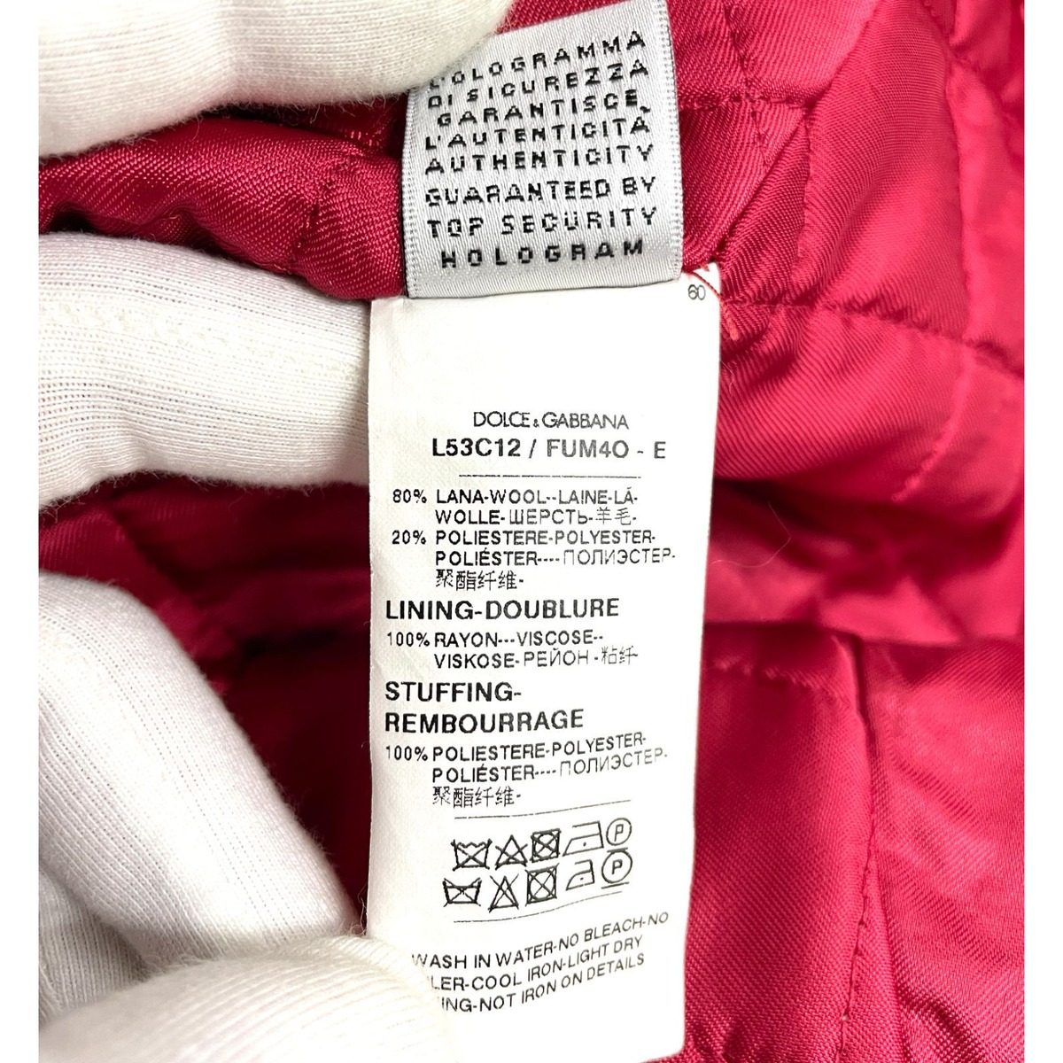 Dolce & Gabbana Heart Flower Button Wool Polyester Long Coat Kids 11 12 Gray — view 10