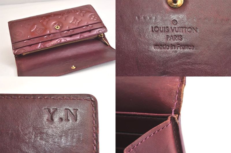 Louis Vuitton Vernis Portefeuille Sarah Wallet Purple M93577 LV 2996n