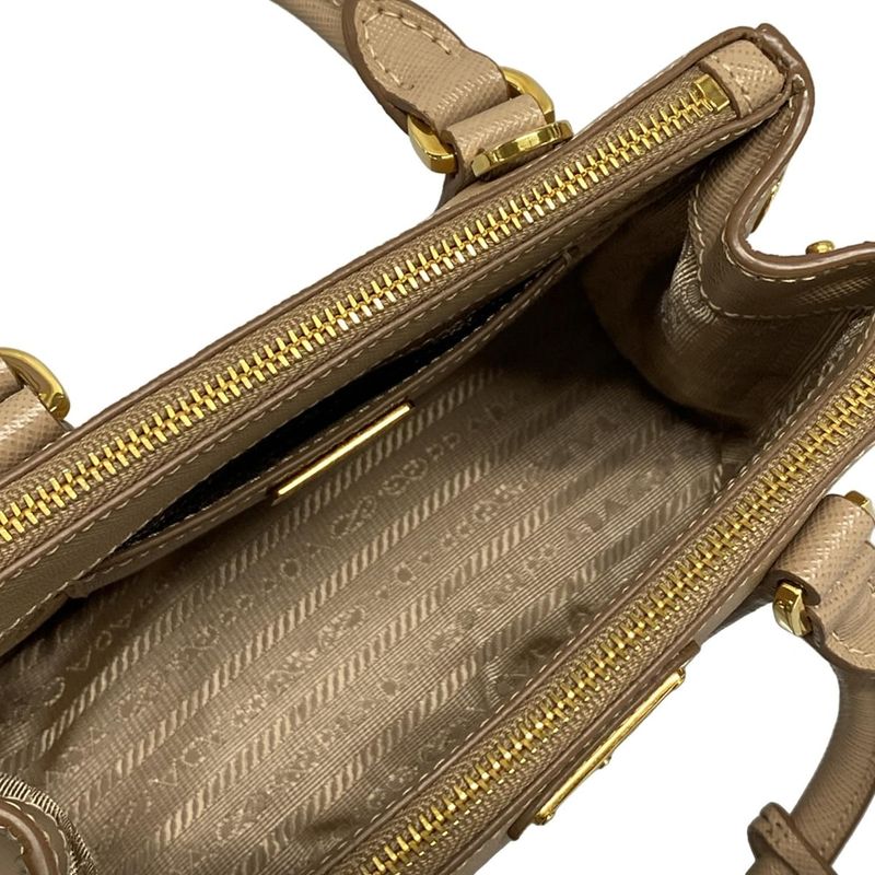 Prada Handbag Galleria Beige Mini Bag Leather