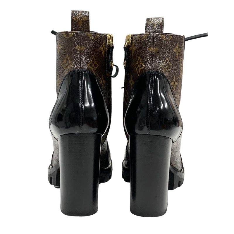 Louis Vuitton Star Trail Line Monogram Boots Short Boots Shoes Leather Brown